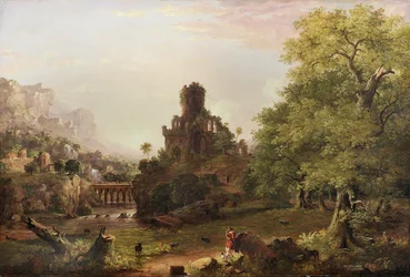 Landskap med ruiner, 1854